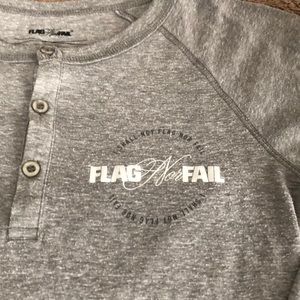 Flag Nor Fail Henley 3/4 tee